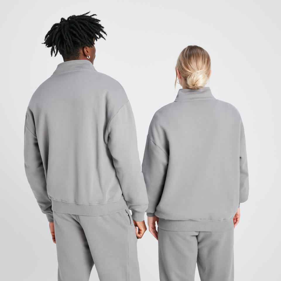 MP Organic Cotton Rest Day 1/4 Zip - Steel Grey