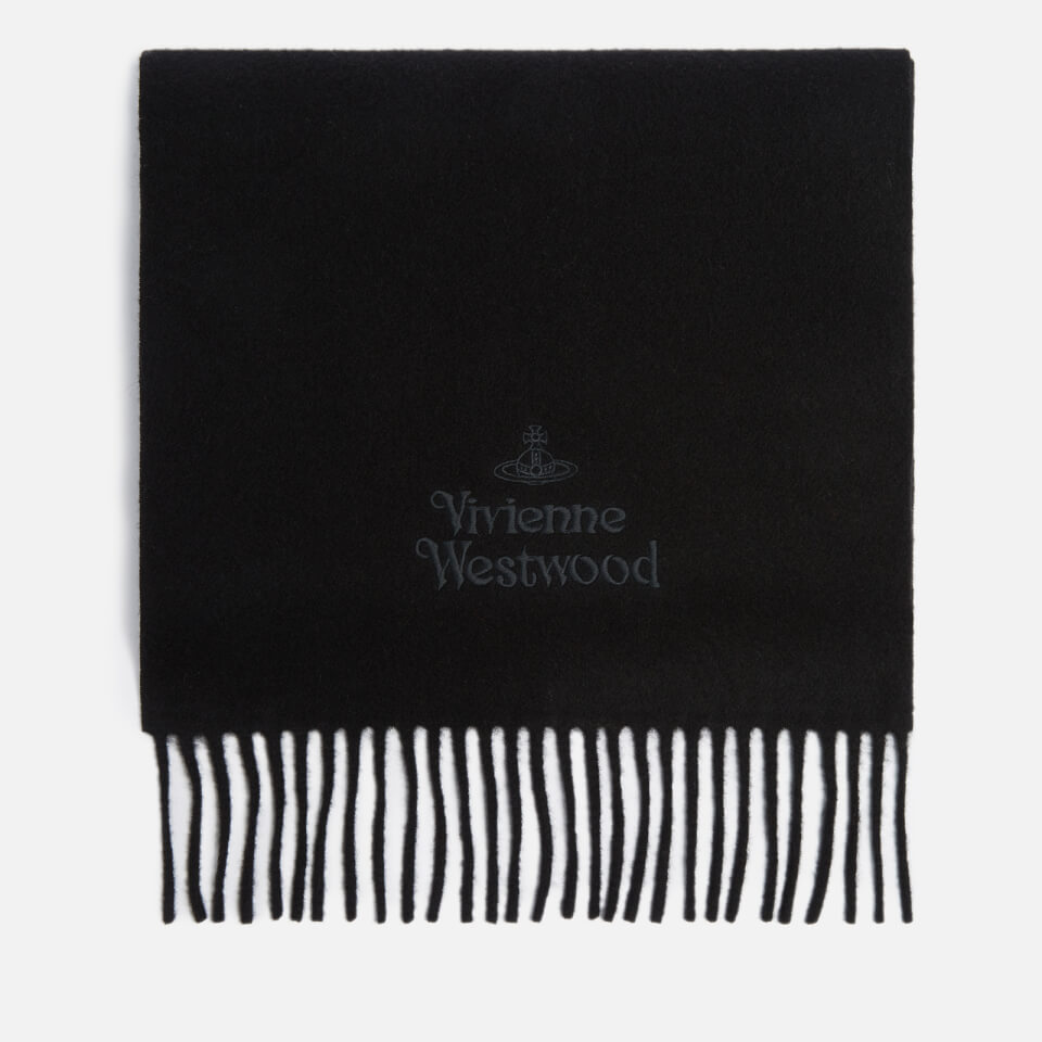 Vivienne Westwood Logo-Embroidered Wool Scarf