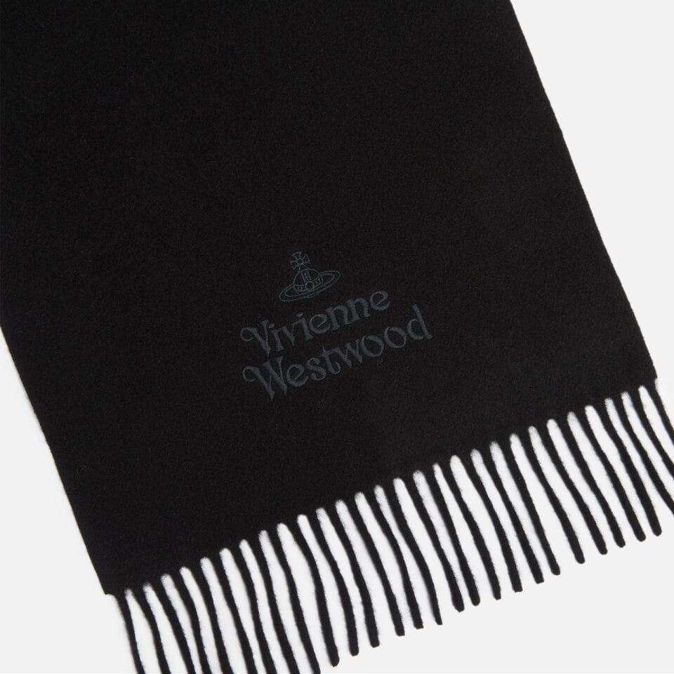 Vivienne Westwood Logo-Embroidered Wool Scarf
