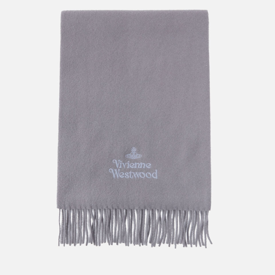 Vivienne Westwood Embroidered Logo Wool Scarf
