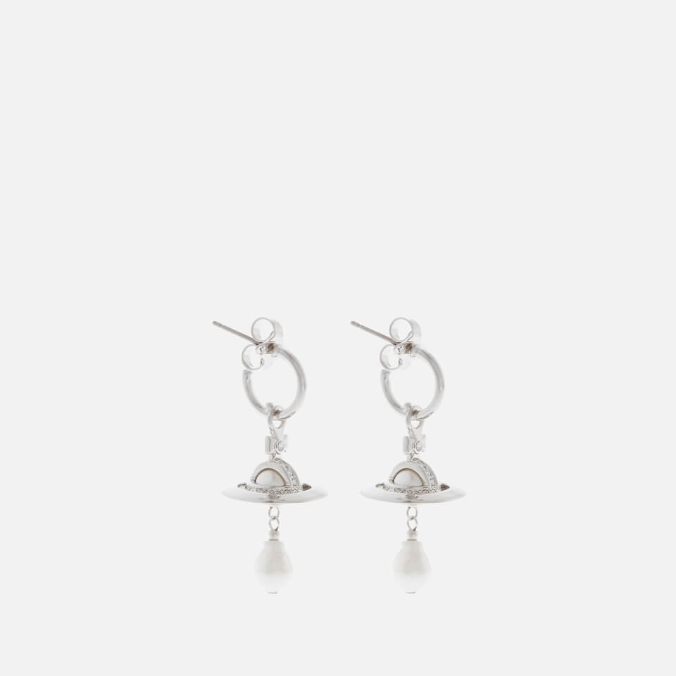 Vivienne Westwood Aleksa Silver-Tone, Crystal and Pearl Earrings