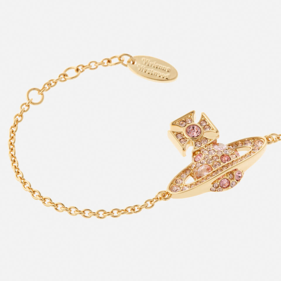 Vivienne Westwood Francette Bas Relief Gold-Tone and Crystal Bracelet