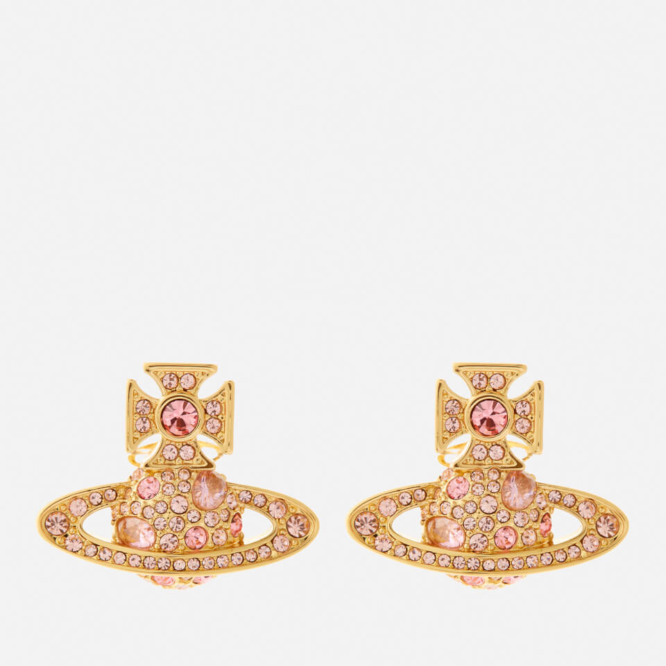 Vivienne Westwood Francette Bas Relief Gold-Tone and Crystal Earrings