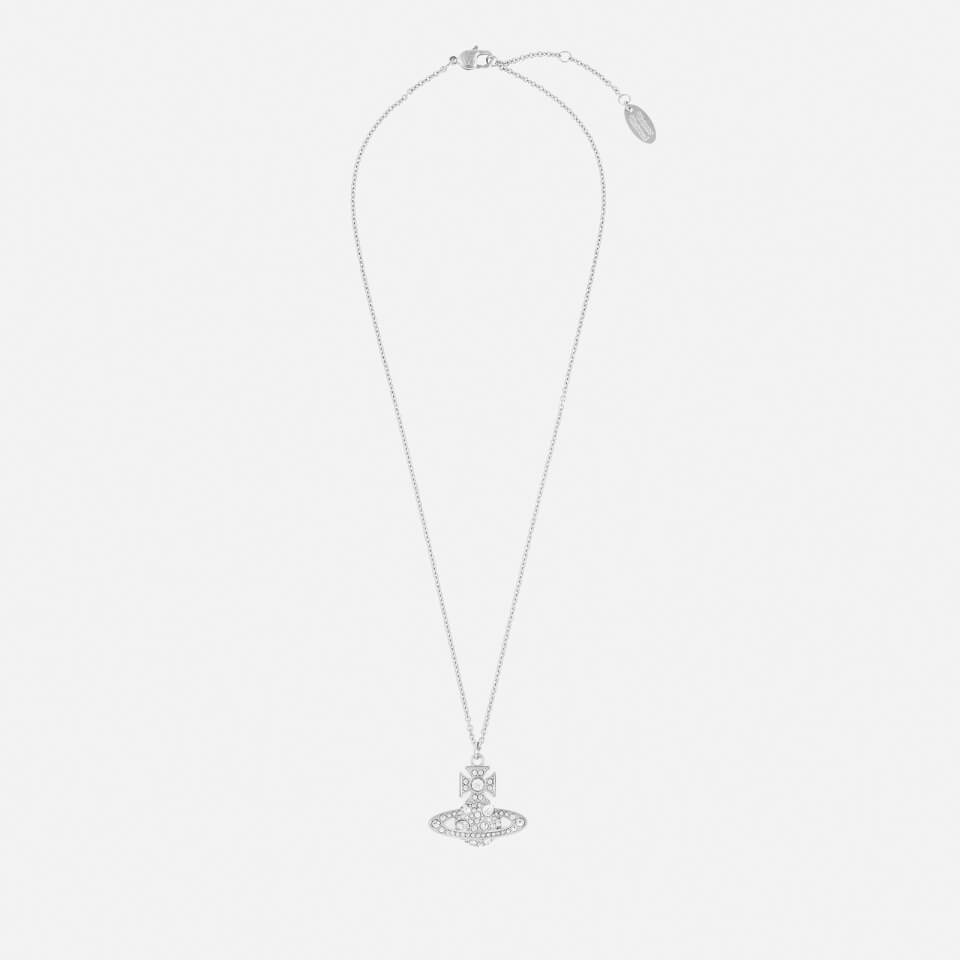 Vivienne Westwood Francette Bas Relief Platinum-Tone Cubic Zirconia Necklace