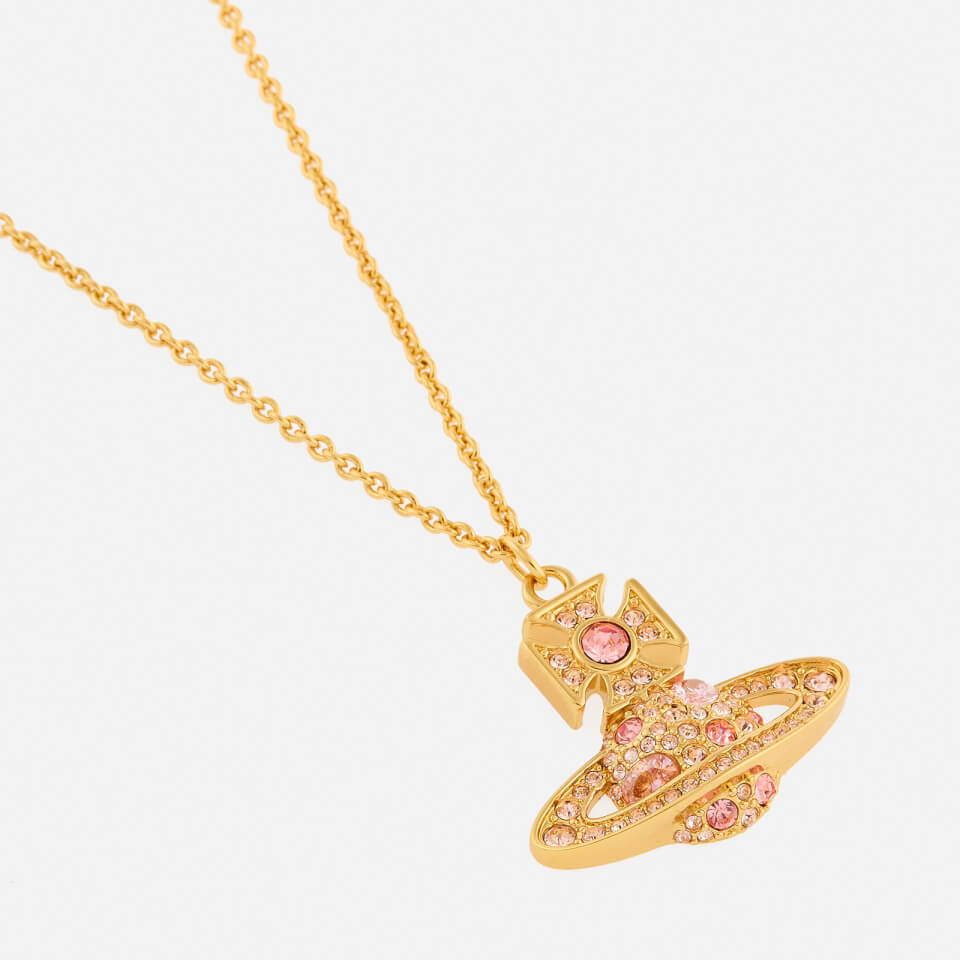 Vivienne Westwood Francette Bas Relief Gold-Tone Cubic Zirconia Necklace