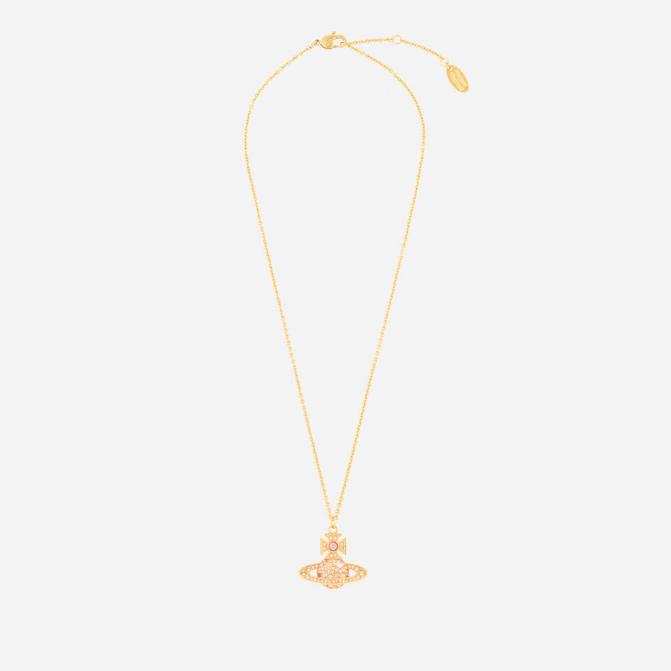 Vivienne Westwood Francette Bas Relief Gold-Tone Cubic Zirconia Necklace
