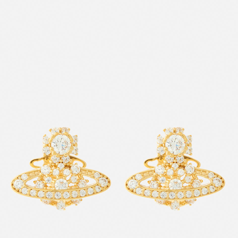 Vivienne Westwood Narcissa Gold-Tone Sterling Silver and Crystal Earrings