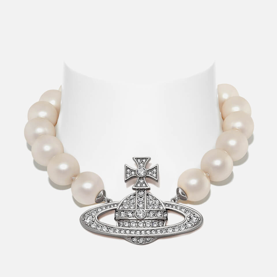 Vivienne Westwood Neysa Silver-Tone, Faux Pearl and Crystal Necklace