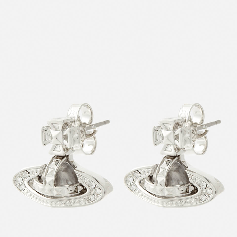 Vivienne Westwood Pina Bas Relief Silver-Tone and Crystal Earrings