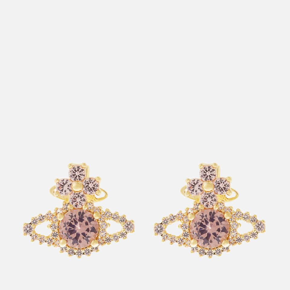 Vivienne Westwood Valentina Orb Gold-Tone Brass and Crystal Earrings