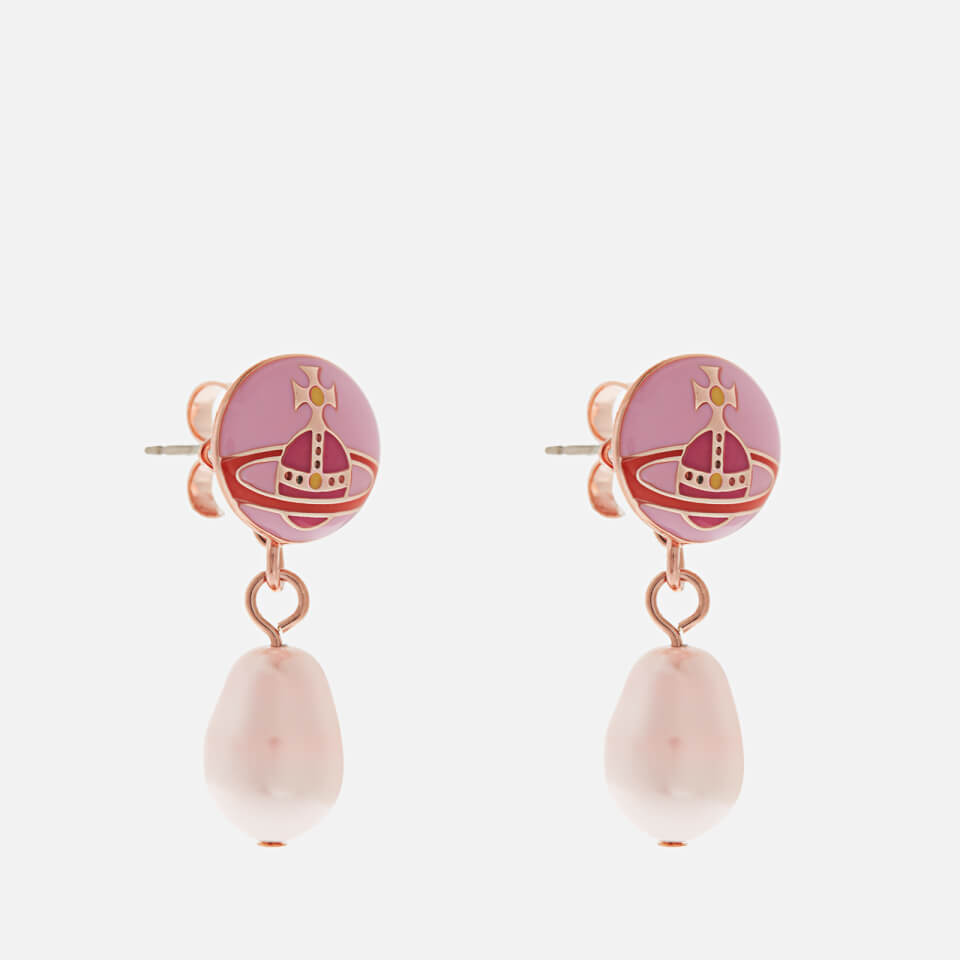 Vivienne Westwood Loelia Pink Gold-Tone Faux Pearl Earrings