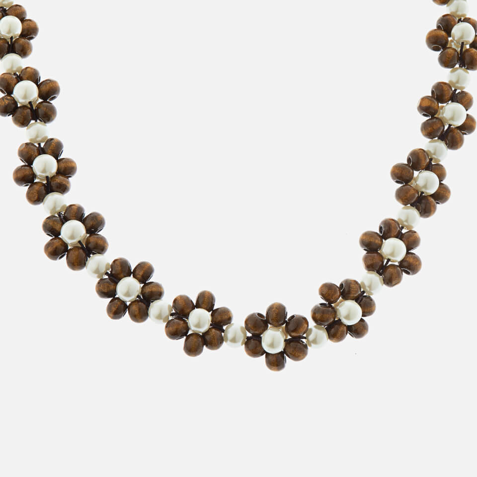 Shrimps Ross Floral Faux Pearl and Beaded Necklace