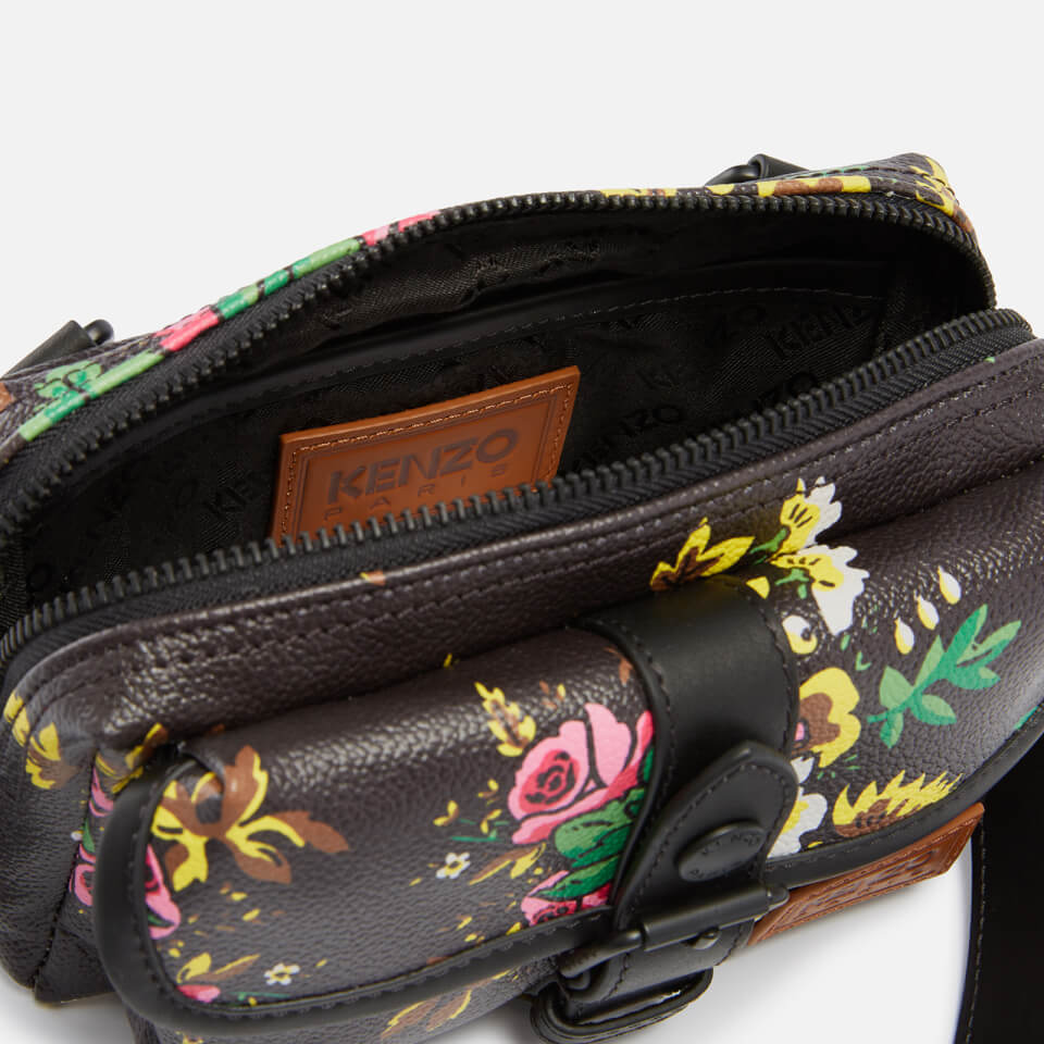 KENZO Floral-Print Faux Leather Cross Body Bag