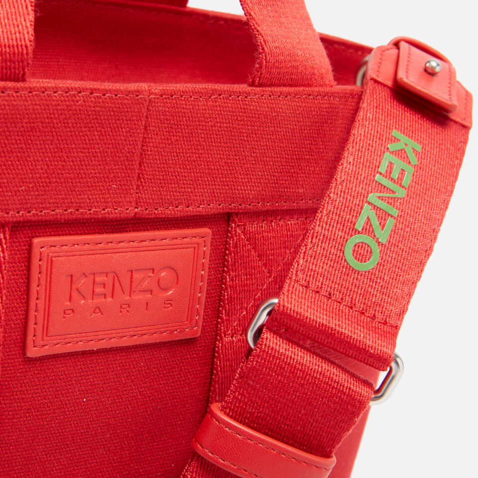 KENZO Medium Logo-Detailed Canvas Tote Bag