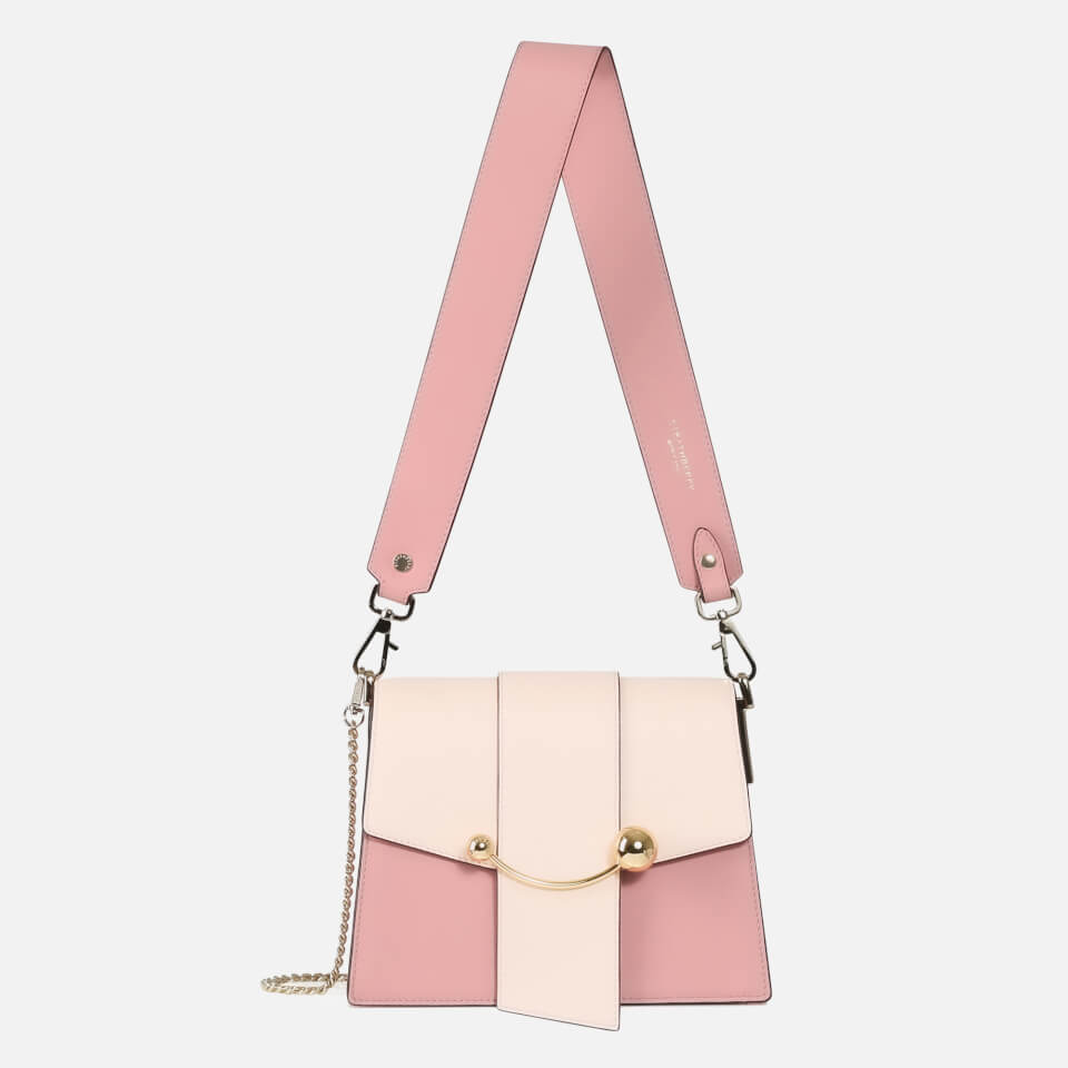 Strathberry Women's Box Crescent Bag - Bi Colour - Caledonian Pink/Soft Pink