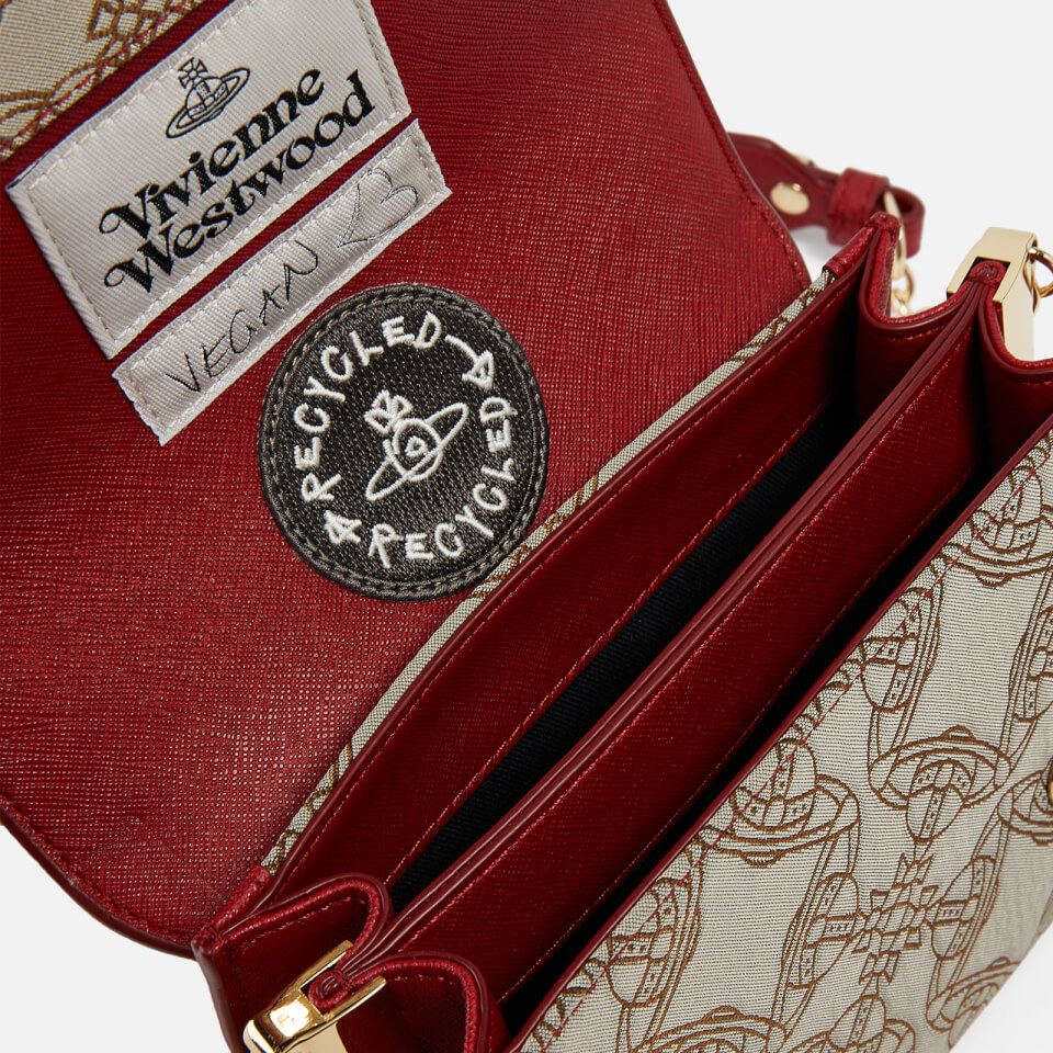 オンラインショップ Leather Vegan Lucy Small Westwood Vivienne and Bag Logo-Jacquard バッグ
