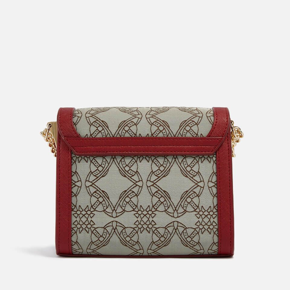 Vivienne Westwood Small Lucy Vegan Leather and Logo-Jacquard Bag