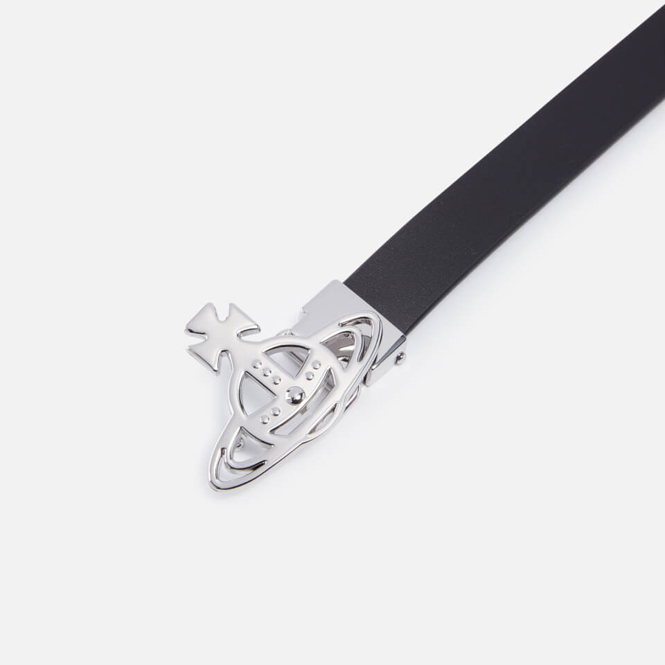 Vivienne Westwood Small Line Orb Leather Belt