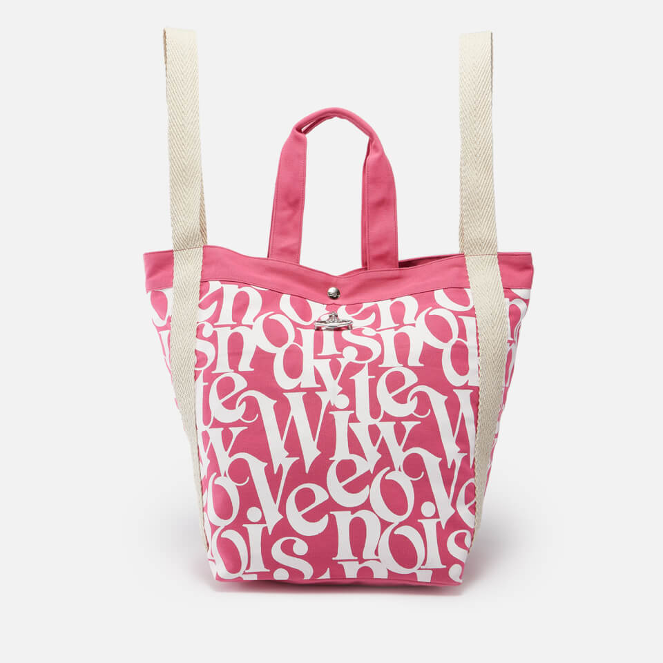 Vivienne Westwood Worker Runner Logo-Print Cotton-Canvas Tote Bag