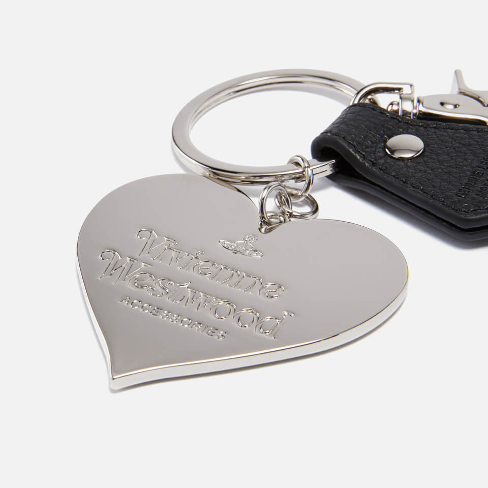 Vivienne Westwood Orb Leather and Silver-Tone Key Ring