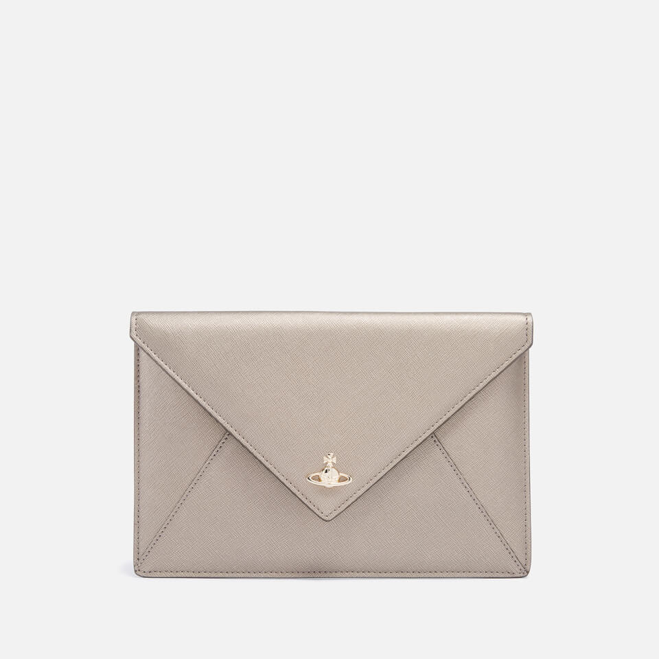 Vivienne Westwood Saffiano Leather Envelope Clutch