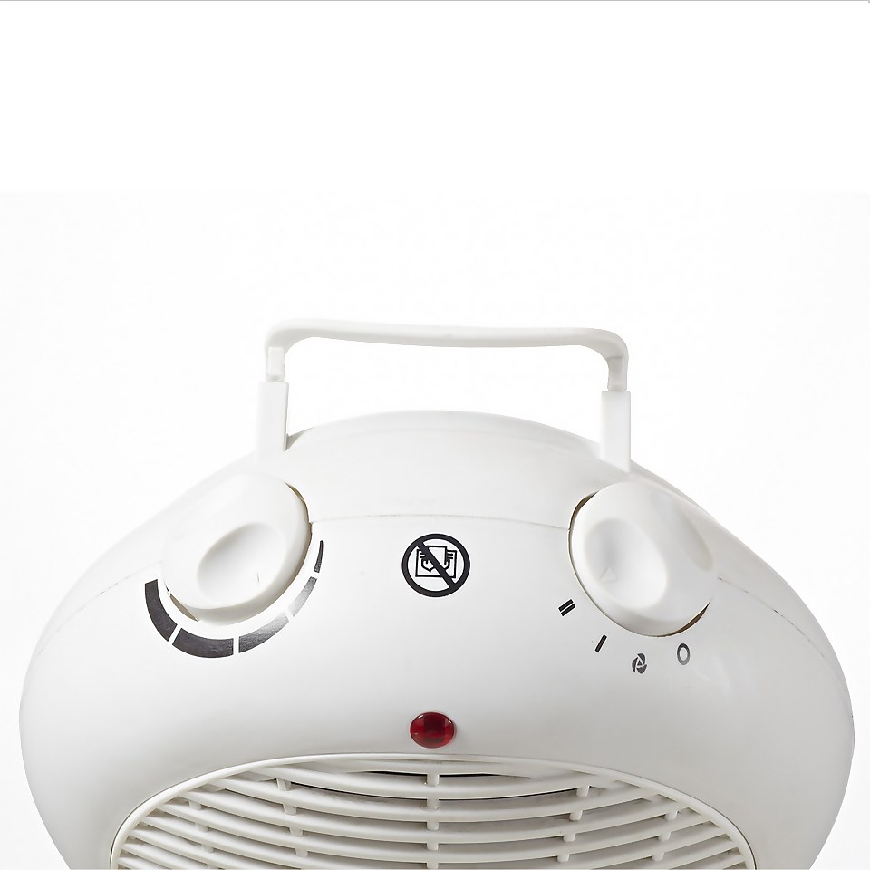 2000W Oscillating Fan Heater with 2 Heat Settings Homebase