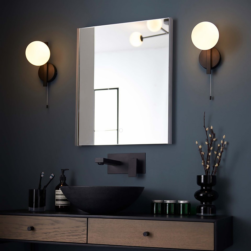 Hawkhill Bathroom Wall Light - Black
