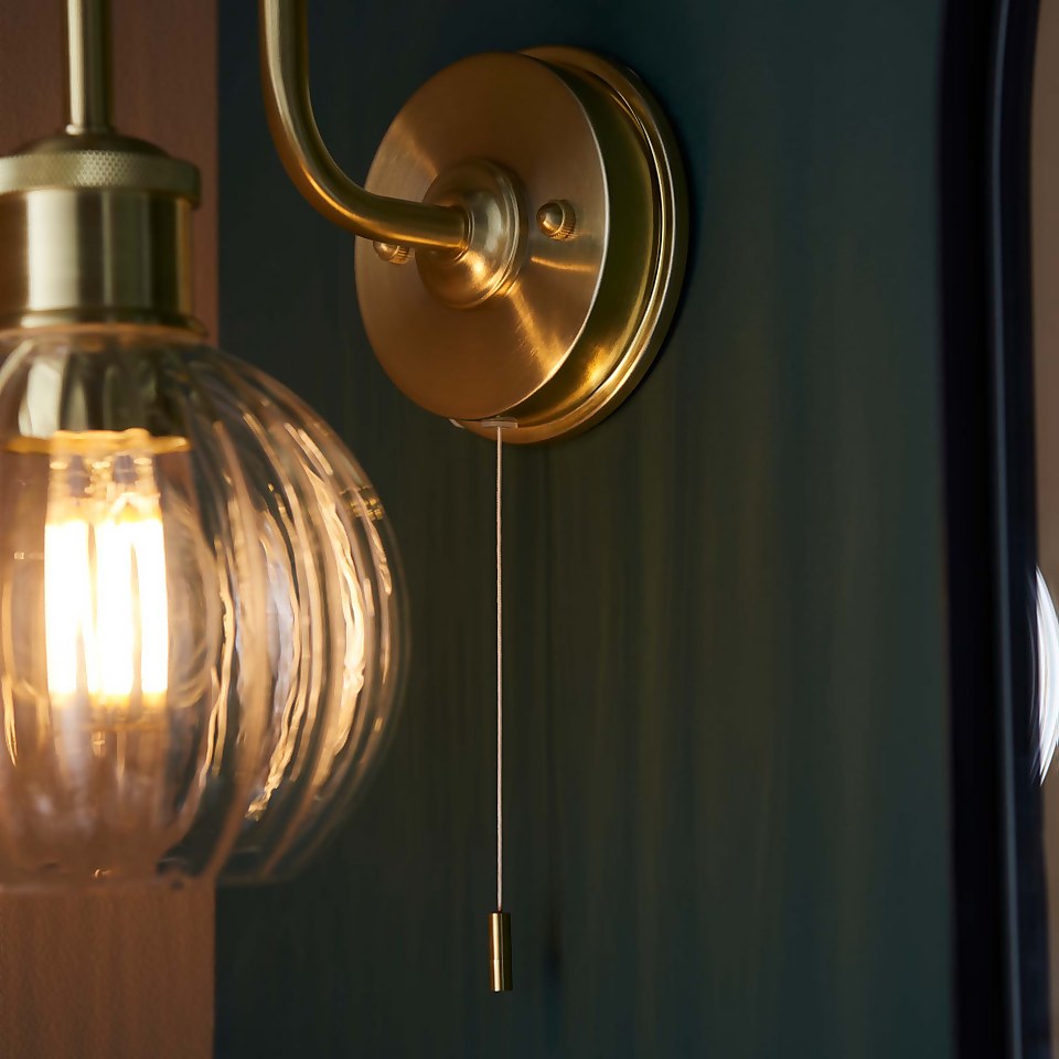 Setley Bathroom Wall Light - Brass