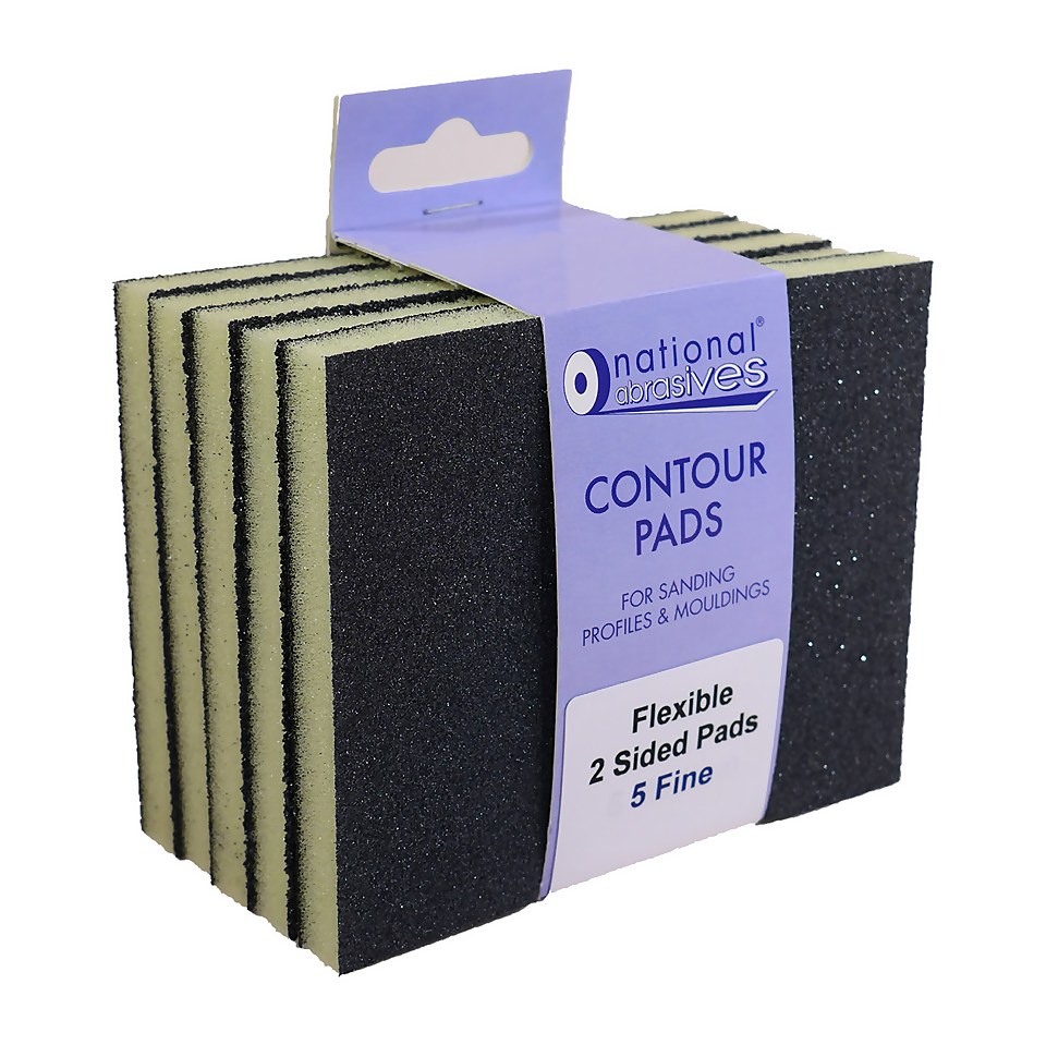 National Abrasive Sanding Contour Pads Fine - 5 Pack