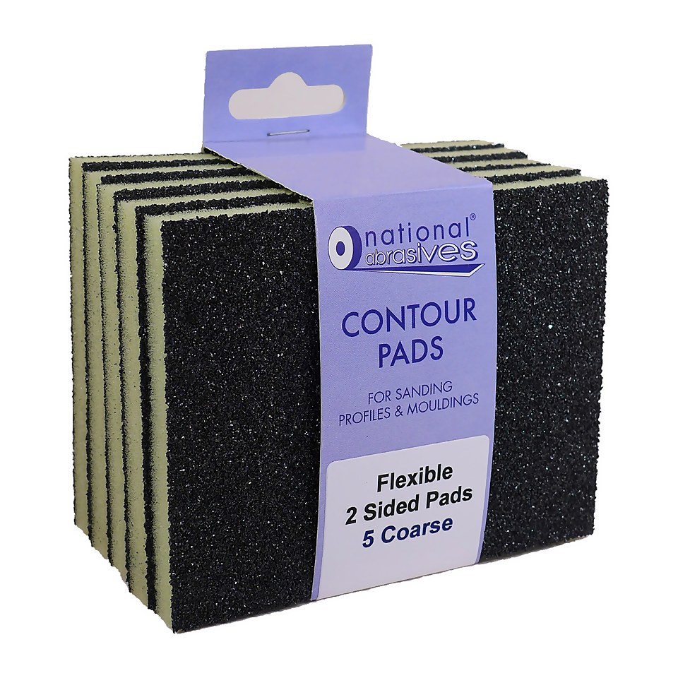National Abrasive Sanding Contour Pads Coarse - 5 Pack