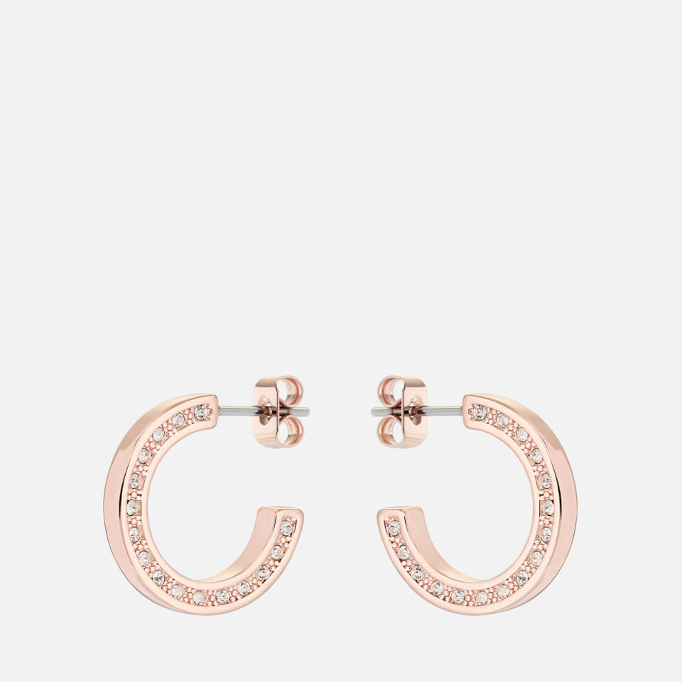 Ted Baker Senatta Crystal Gold-Tone Hoop Earrings