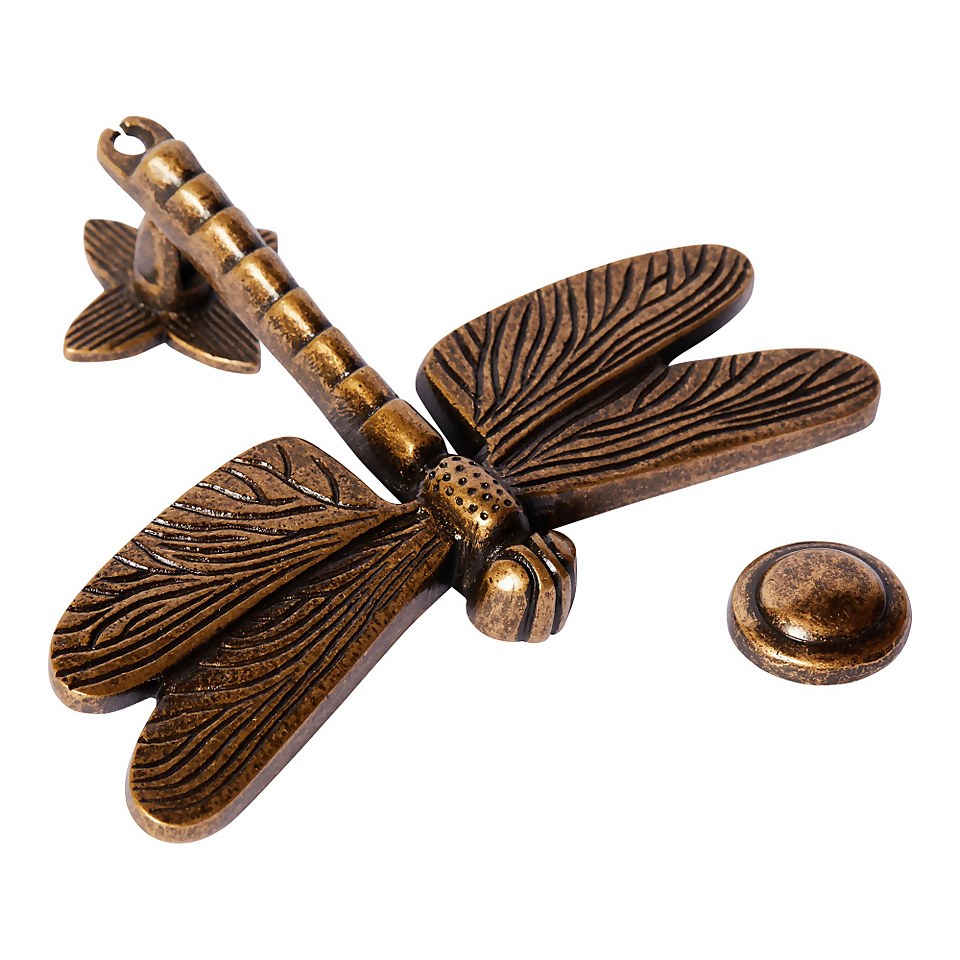 Dragonfly Door Knocker - Rumble Brass