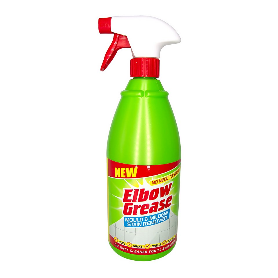 Elbow Grease Mould & Mildew Stain Remover Spray 1L Homebase