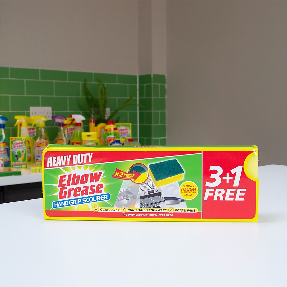 Elbow Grease Sponge Scourers - 4 Pack