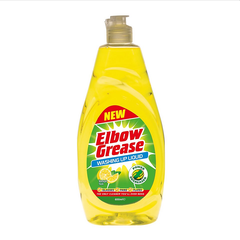Elbow Grease Lemon Washing Up Liquid - 600ml