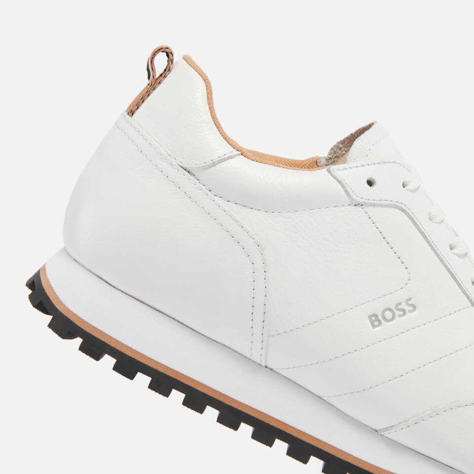 BOSS Parkour Runn Logo-Detailed Leather Trainers