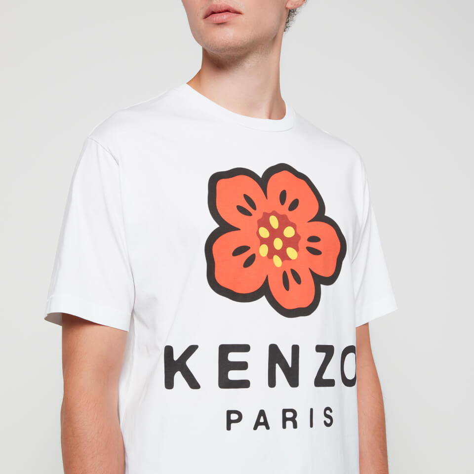 【関税&送料込】Kenzo Jersey With Embroidery Boke Flower KENZO Boke Flower Printed Cotton-Jersey T-Shirt - XS | Coggles