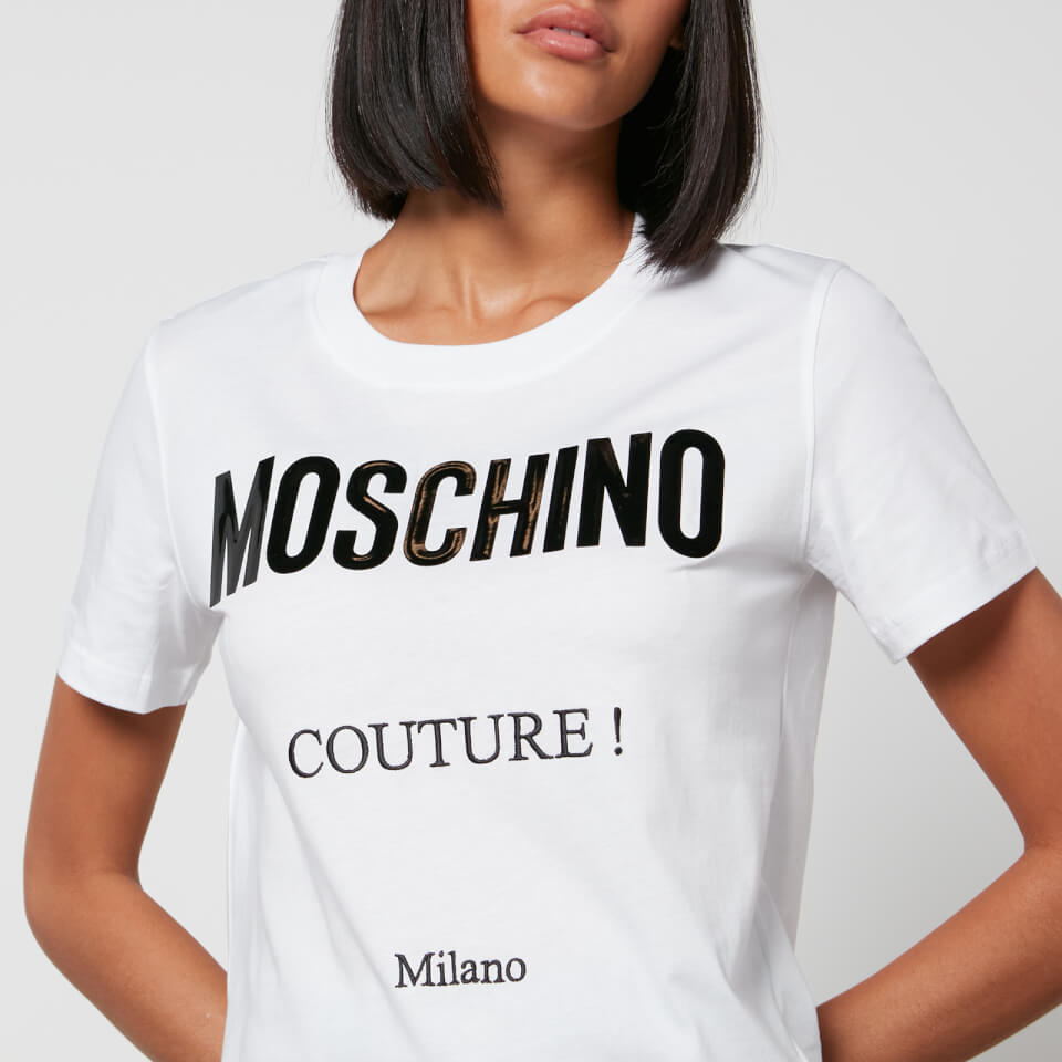 Moschino Couture Teddy Bear Printed Crewneck T-Shirt | Mercari