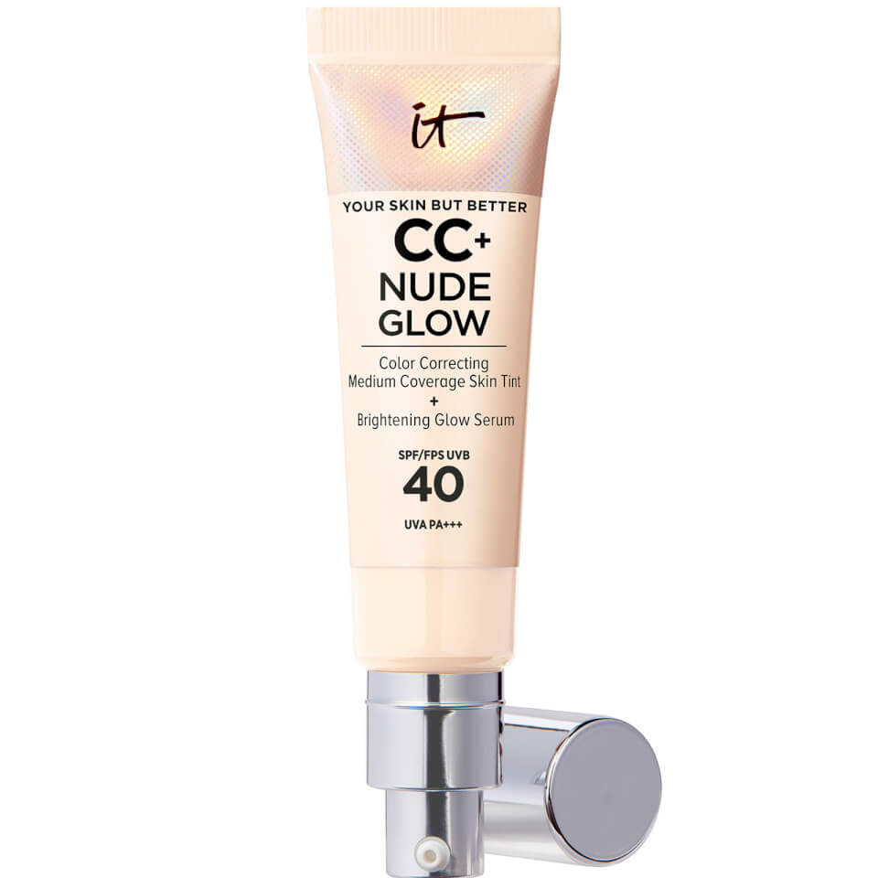 IT Cosmetics CC+ and Nude Glow Lightweight Foundation and Glow Serum with SPF40 - Fair