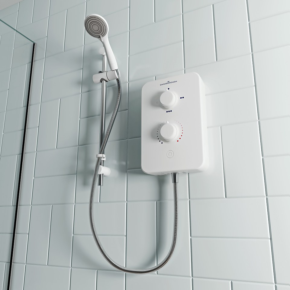 Gainsborough SLIM DUO 10.5kw Electric Shower - White