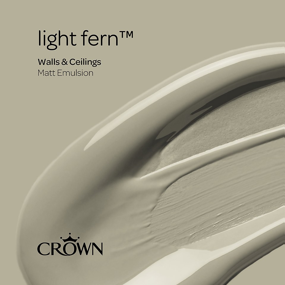 Crown Matt Emulsion Paint Light Fern - Tester 40ml