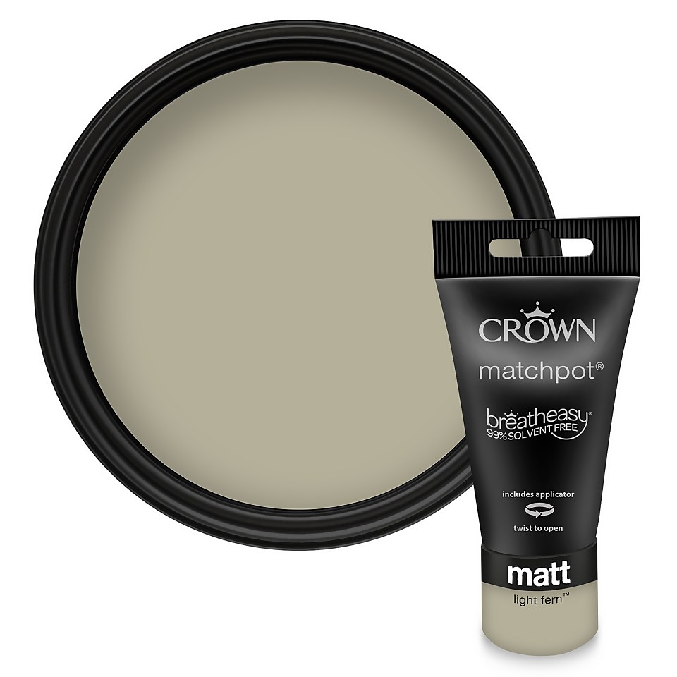 Crown Matt Emulsion Paint Light Fern - Tester 40ml