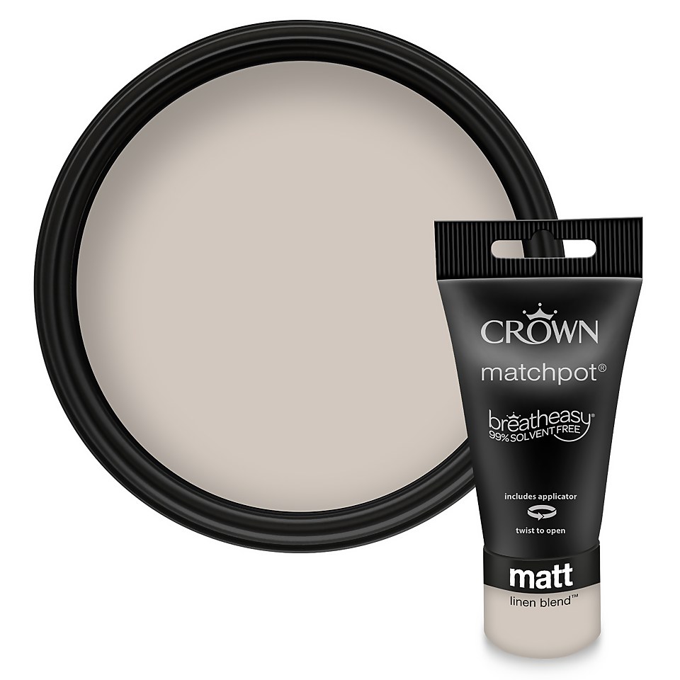 Crown Matt Emulsion Paint Linen Blend - Tester 40ml