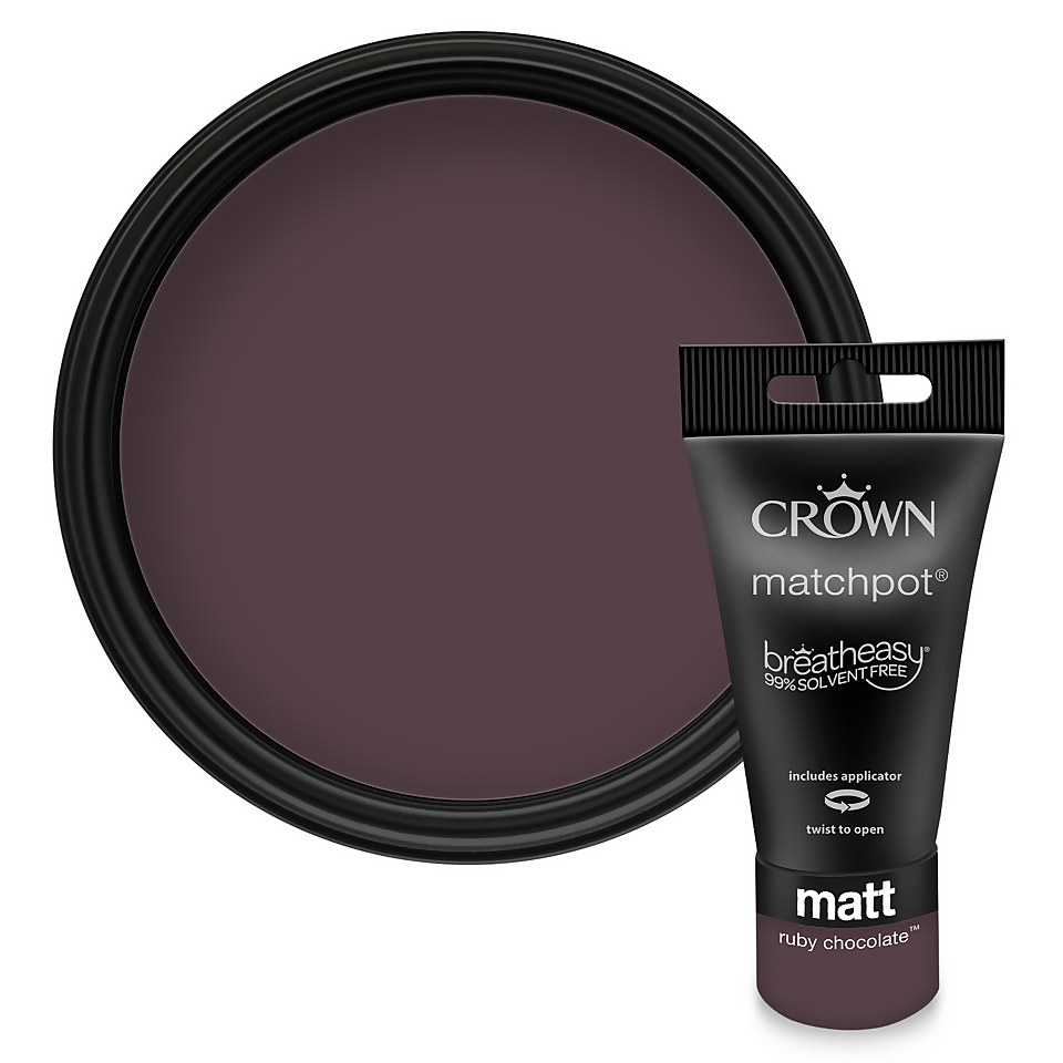 Crown Matt Emulsion Paint Ruby Chocolate - Tester 40ml