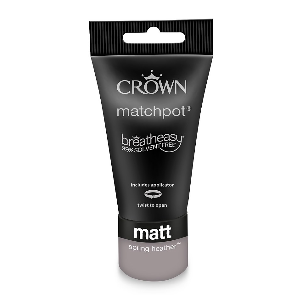 Crown Matt Emulsion Paint Spring Heather - Tester 40ml