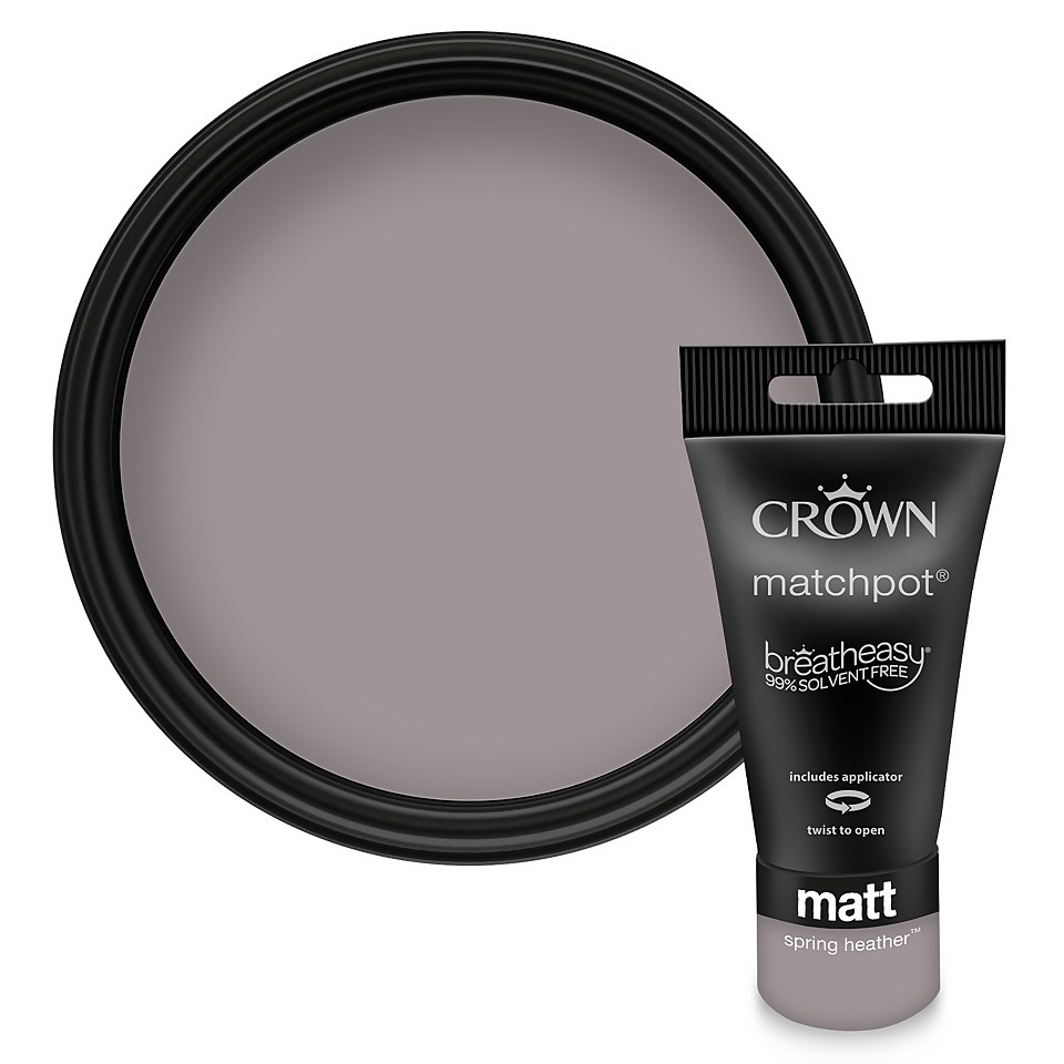 Crown Matt Emulsion Paint Spring Heather - Tester 40ml