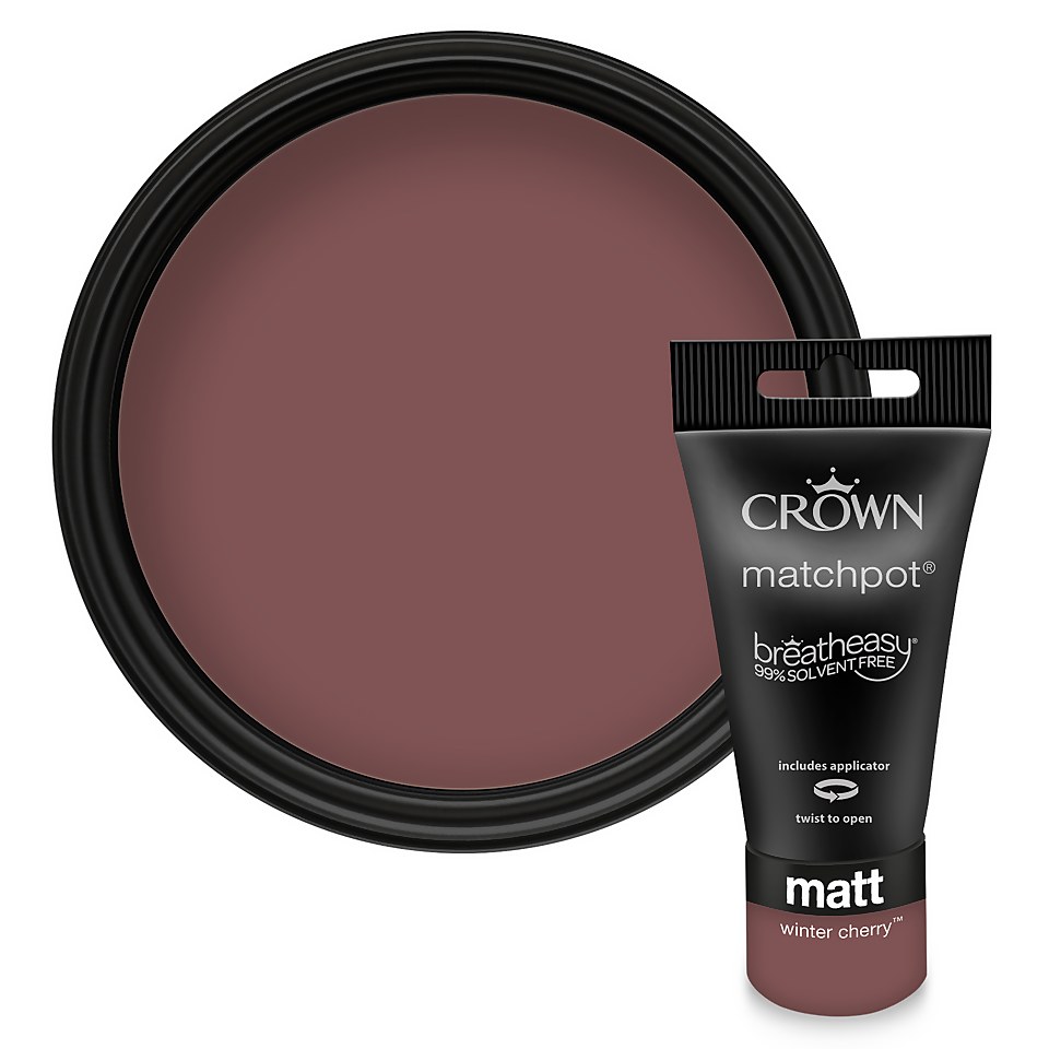Crown Matt Emulsion Paint Winter Cherry - Tester 40ml