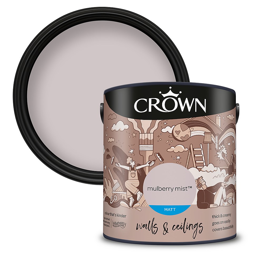Crown Matt Emulsion Paint Mulberry Mist - 2.5L
