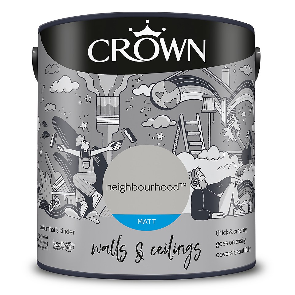 Crown Matt Emulsion Paint Neighbourhood - 2.5L