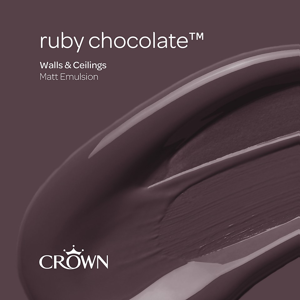 Crown Matt Emulsion Paint Ruby Chocolate - 2.5L